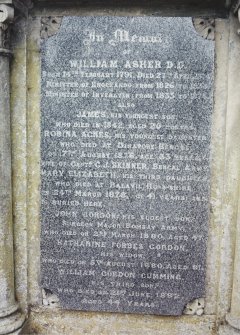 View of headstone.