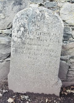 View of headstone.