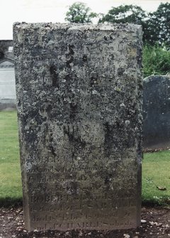 View of headstone.