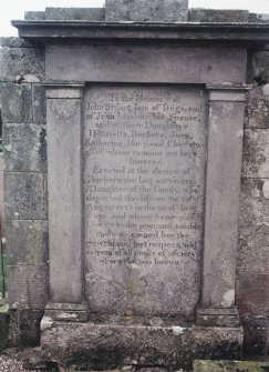 View of headstone.