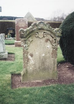 View of headstone.