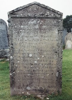 Detail of headstone.