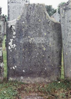 Detail of headstone.