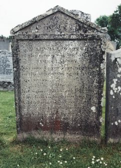 Detail of headstone.