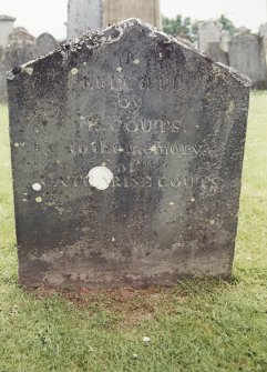 Detail of headstone.