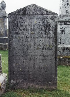 Detail of headstone.