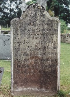 Detail of headstone.