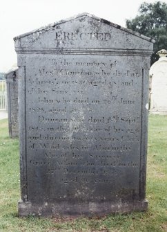 Detail of headstone.