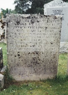 Detail of headstone.