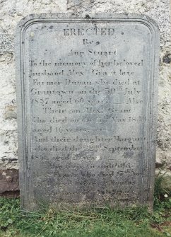 Detail of headstone.