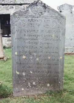 Detail of headstone.