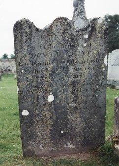 Detail of headstone.