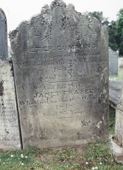 Detail of headstone.