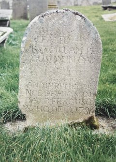 Detail of headstone.