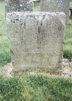 Detail of headstone.