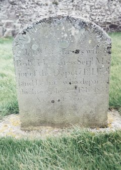 Detail of headstone.