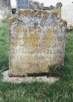 Detail of headstone.