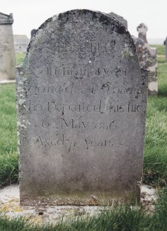 Detail of headstone.