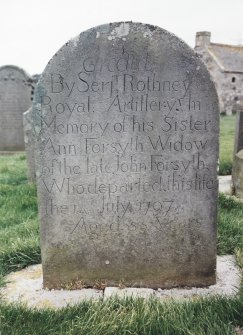 Detail of headstone.