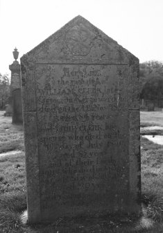 Detail of headstone.