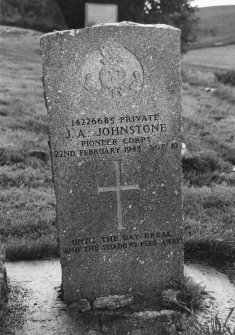 Detail of headstone.