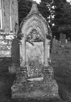 Detail of headstone.