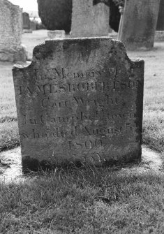 Detail of headstone.