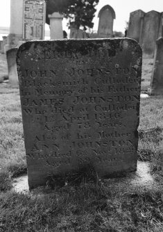 Detail of headstone.