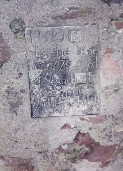 Detail of wall plaque.