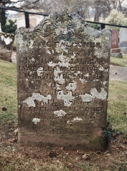 View of headstone to Jane Falconer.