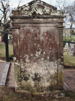 View of headstone.