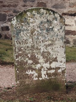 View of headstone to Ann Macintosh.