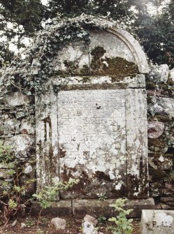 View of headstone.