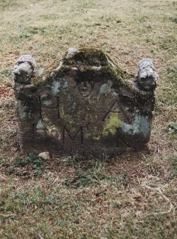 View of headstone.