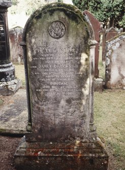 View of headstone to Peter McIntyre.