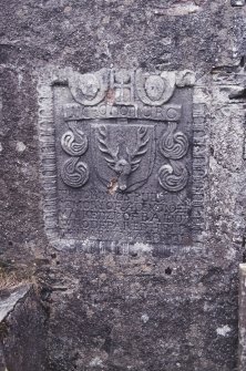 Detail of plaque for Alaxander MacKenzie in MacKenzie enclosure.