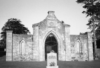 View of burial enclosure.