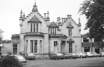 View of main facade from SE.