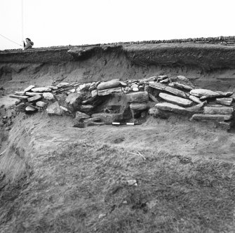 Area 1: Cairn 2, preliminary side-view looking North.