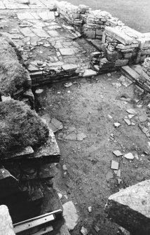 Excavation photograph : south range - room 3 and 4 from south-east.