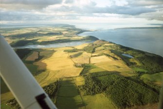 Aerial view of Munlochy Bay, Black Isle, looking NE.