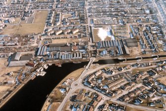 Aerial view of Muirton Basin, Inverness, looking E.