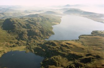 Aerial view of Loch Duntelchaig, SW of Inverness, looking S.