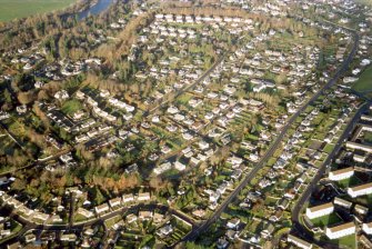 Aerial view of Drummond, Inverness, looking NW.