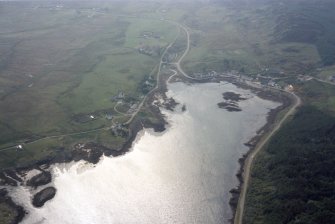 Aerial view of Bunessan, Isle of Isle of Mull, looking E.