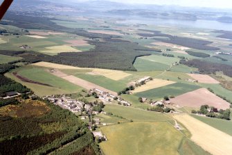 An oblique aerial view of Croy, Nairnshire, looking W.