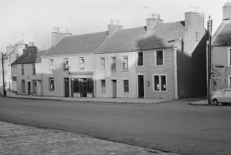 General view of nos. 52, 54, 56 and 58 George Street, Whithorn, from south west.