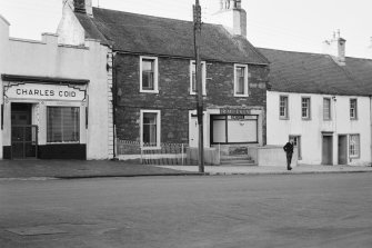 General view of nos. 55, 57 and 59 George Street, Whithorn, from south.