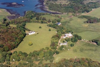 Aerial view of Ulva House and policies, Isle of Mull, looking NE.