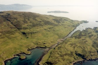 Aerial view of Gometra and Ulva, off Isle of Mull, looking SW.